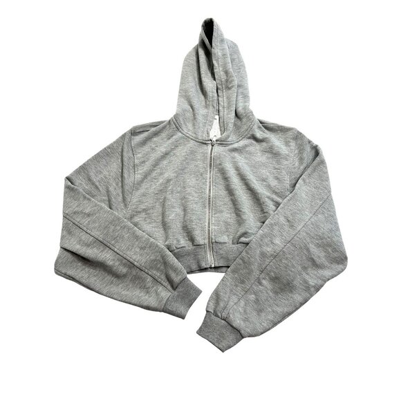 ALO Yoga Sweet Escape Zip Up Hoodie in Athletic Heather Grey - Picture 1 of 6
